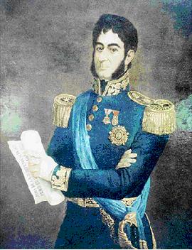 San Martín con uniforme militar