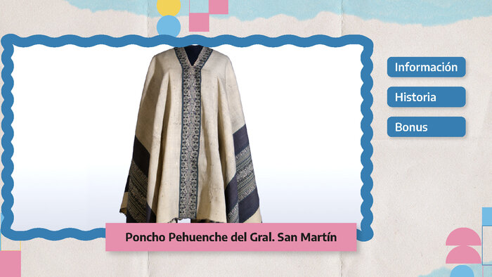 Poncho pehuenche del General San Martín